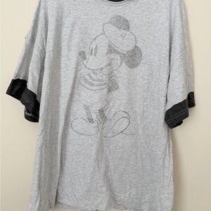 Aerie Gray Mickey Mouse Short Sleeve Tee